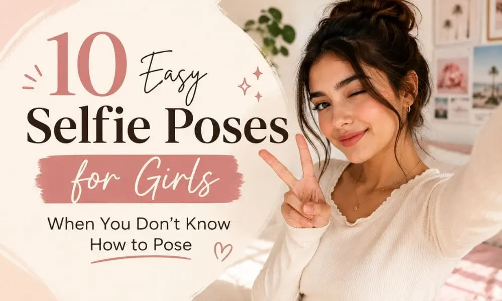 10 Easy Selfie Poses for Girls When You Don't Know How to Pose