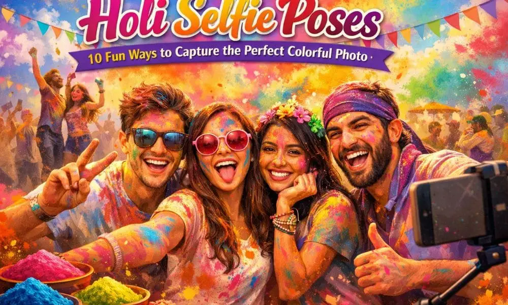 Holi Selfie Poses: 10 Fun Ways to Capture the Perfect Colorful Photo