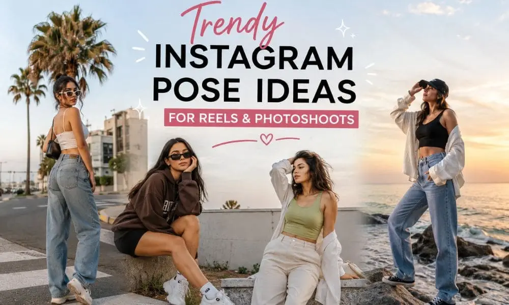 Trendy Instagram Pose Ideas for Reels & Photoshoots