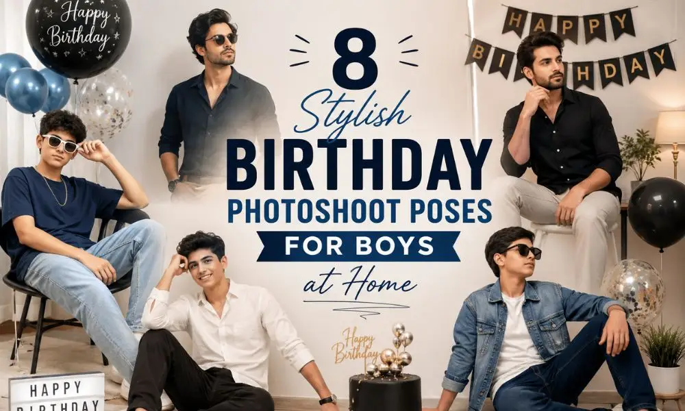 8 Stylish Birthday Photoshoot Poses for Boys at Home