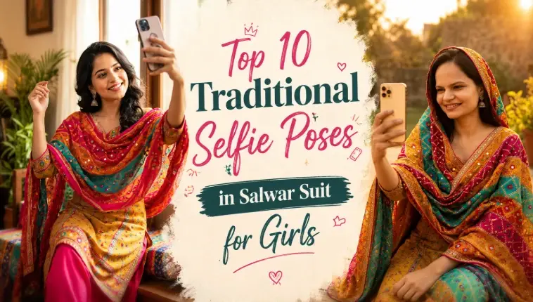 Top 10 Traditional Selfie Poses in Salwar Suit for Girls