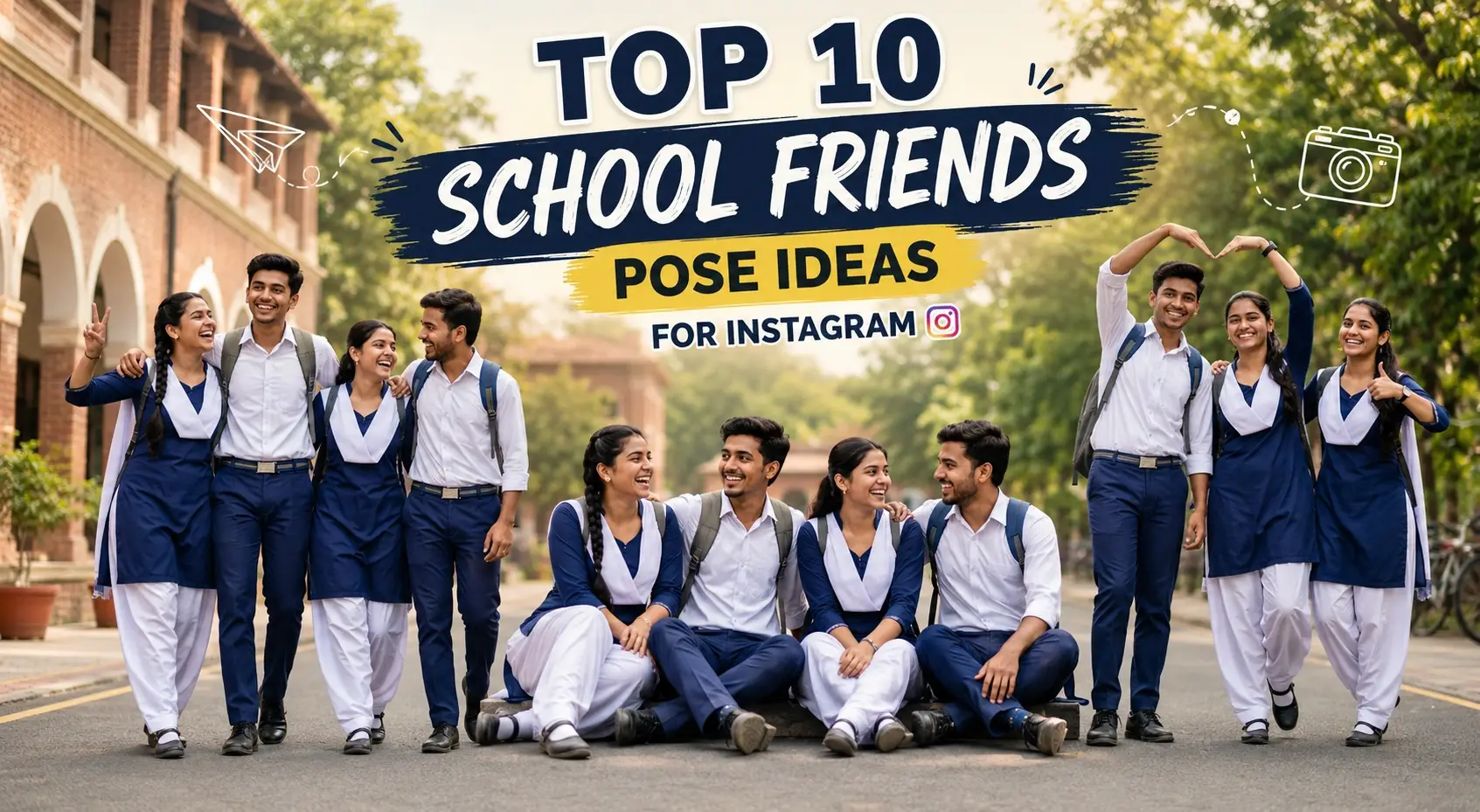 Top 10 School Friends Pose Ideas for Instagram