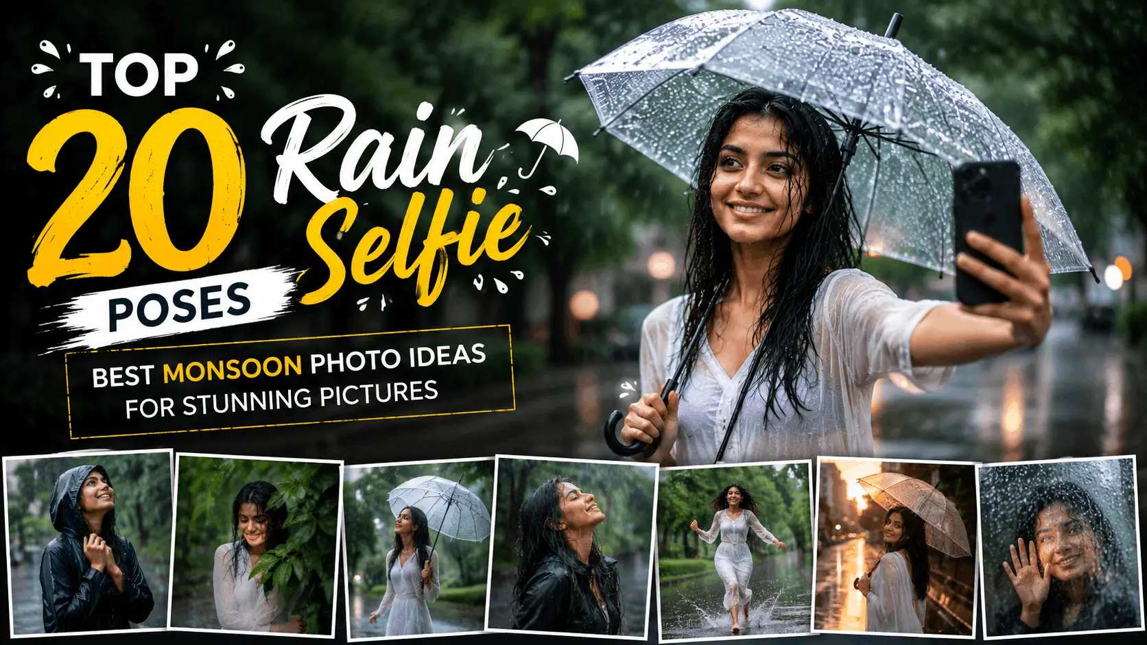Top 20 Rain Selfie Poses: Best Monsoon Photo Ideas for Stunning Pictures