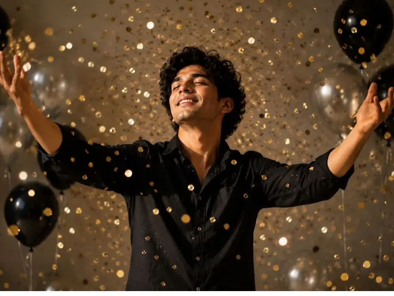 The Confetti Throw Pose
