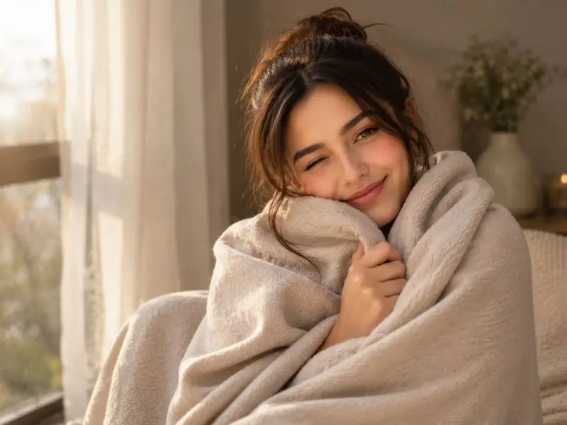 The Wrapped in Blanket Look