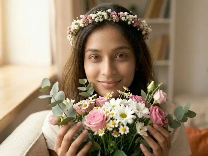 Floral Frame Pose